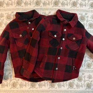 Weatherproof Kids Red and Black Checkered Jean Jacket